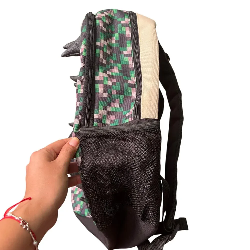 Madpax Multi Spike 16" Backpack Digi Camo Green Pixel Gamer School Bag - Picture 2 of 9